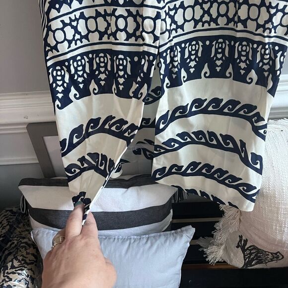 Vintage Nelly De Grab Blue & Red Print Maxi Skirt sz M - Picture 3 of 5